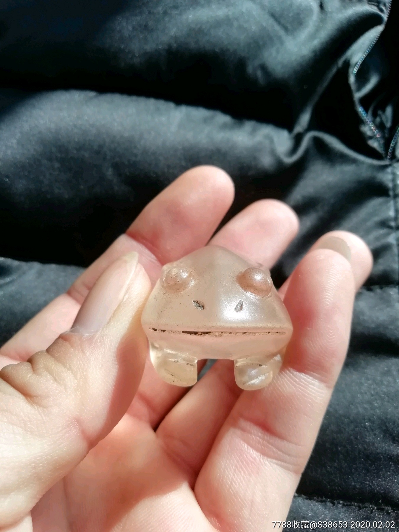 清代水晶,青蛙,蟾