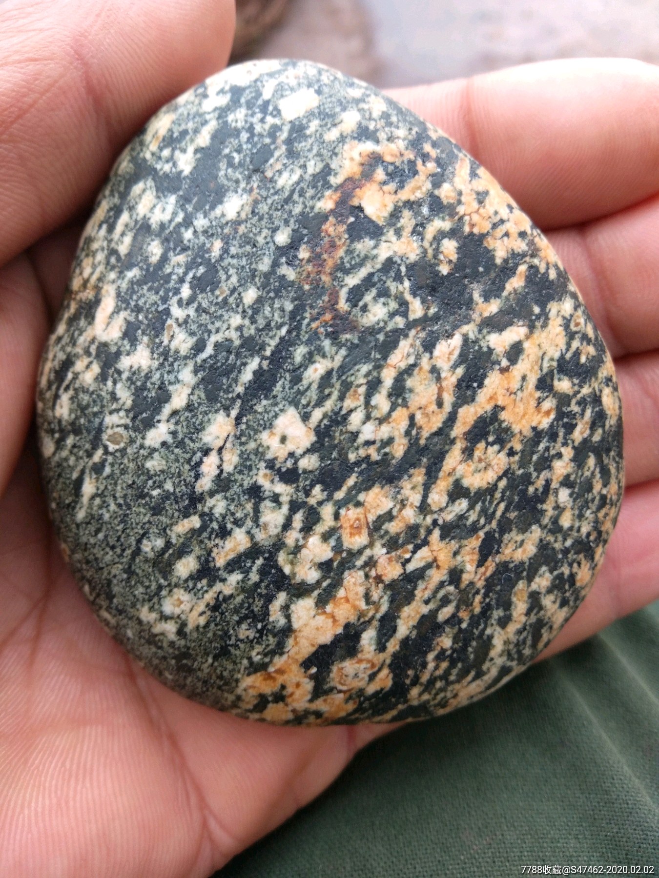 原生态嘉陵江草花奇石