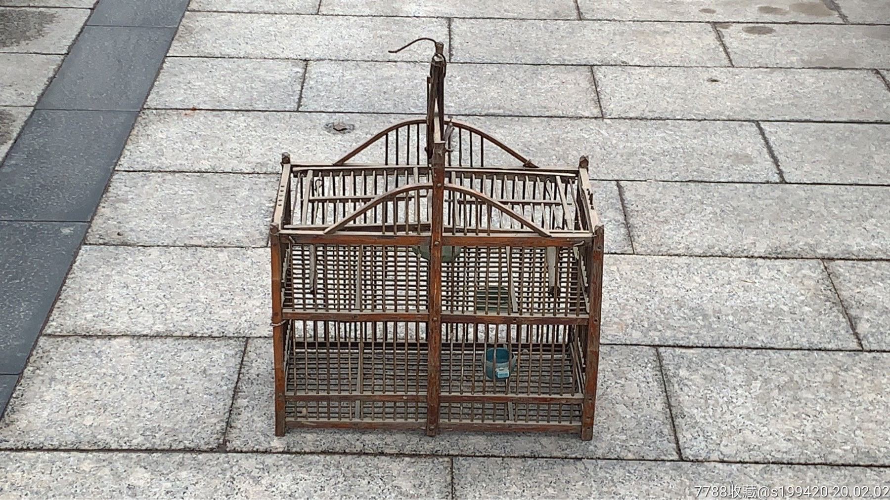 民国捉鸟工具一个.竹制.完好无损,正常使用.