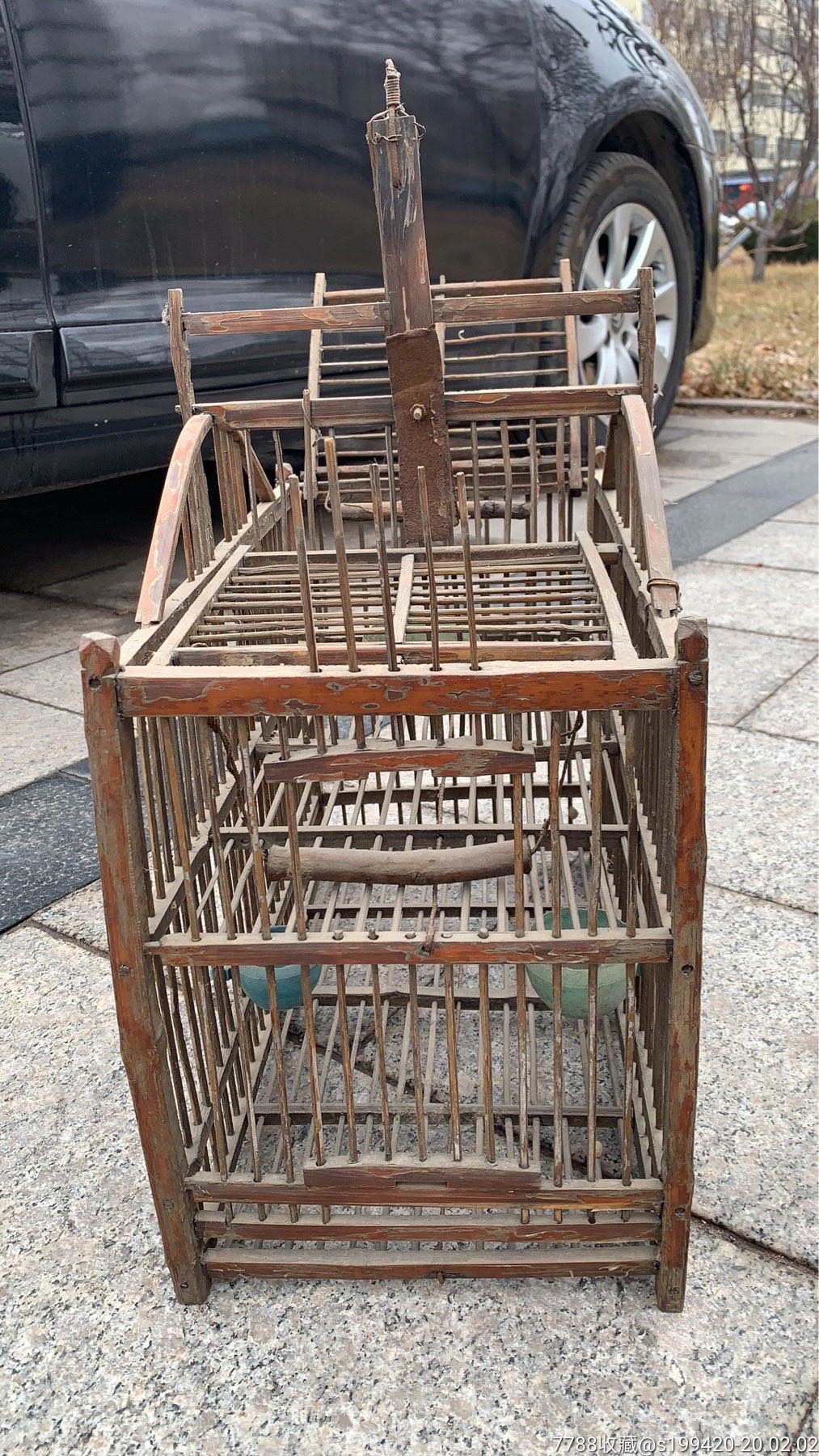 民国捉鸟工具一个.竹制.完好无损,正常使用.