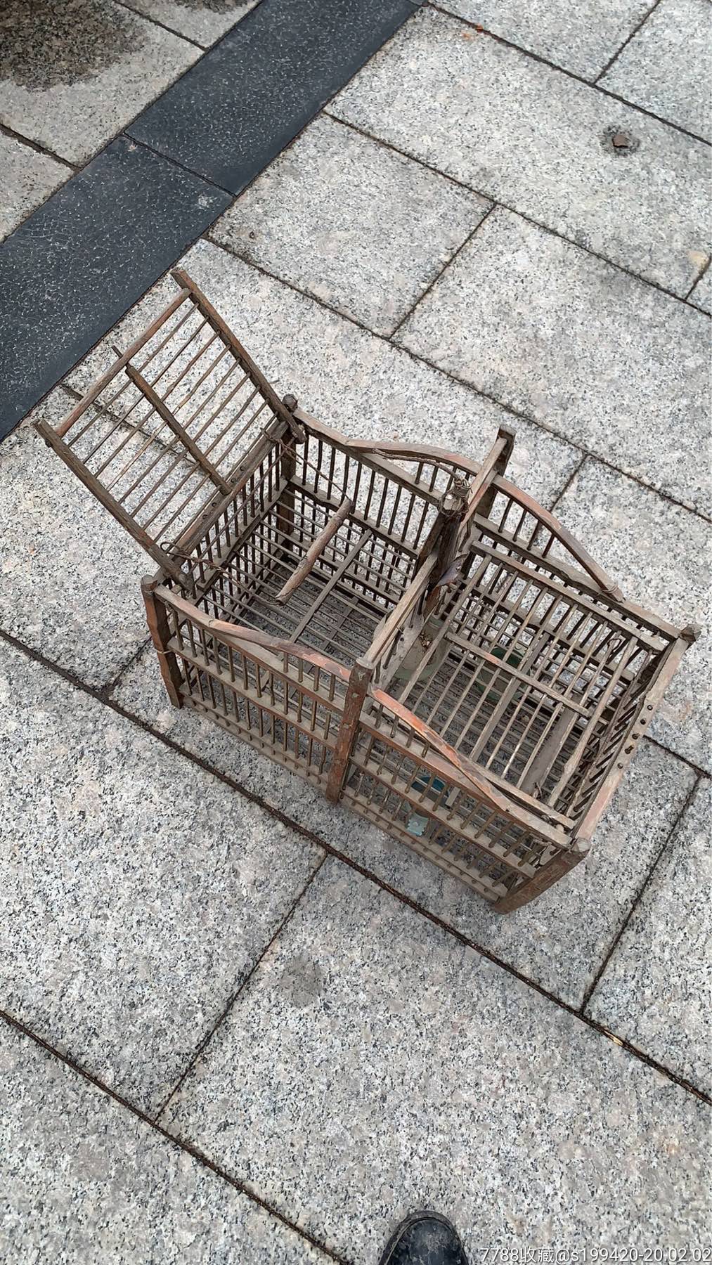 民国捉鸟工具一个.竹制.完好无损,正常使用.