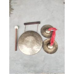 铜锣一套，用料厚实，重4.7斤，声音洪亮，正常使用。(se70912315)_7788收藏__收藏热线