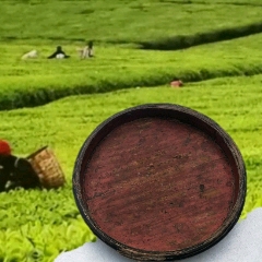 民国手工实木茶盘松木生漆面园果盘(se70921570)_7788收藏__收藏热线