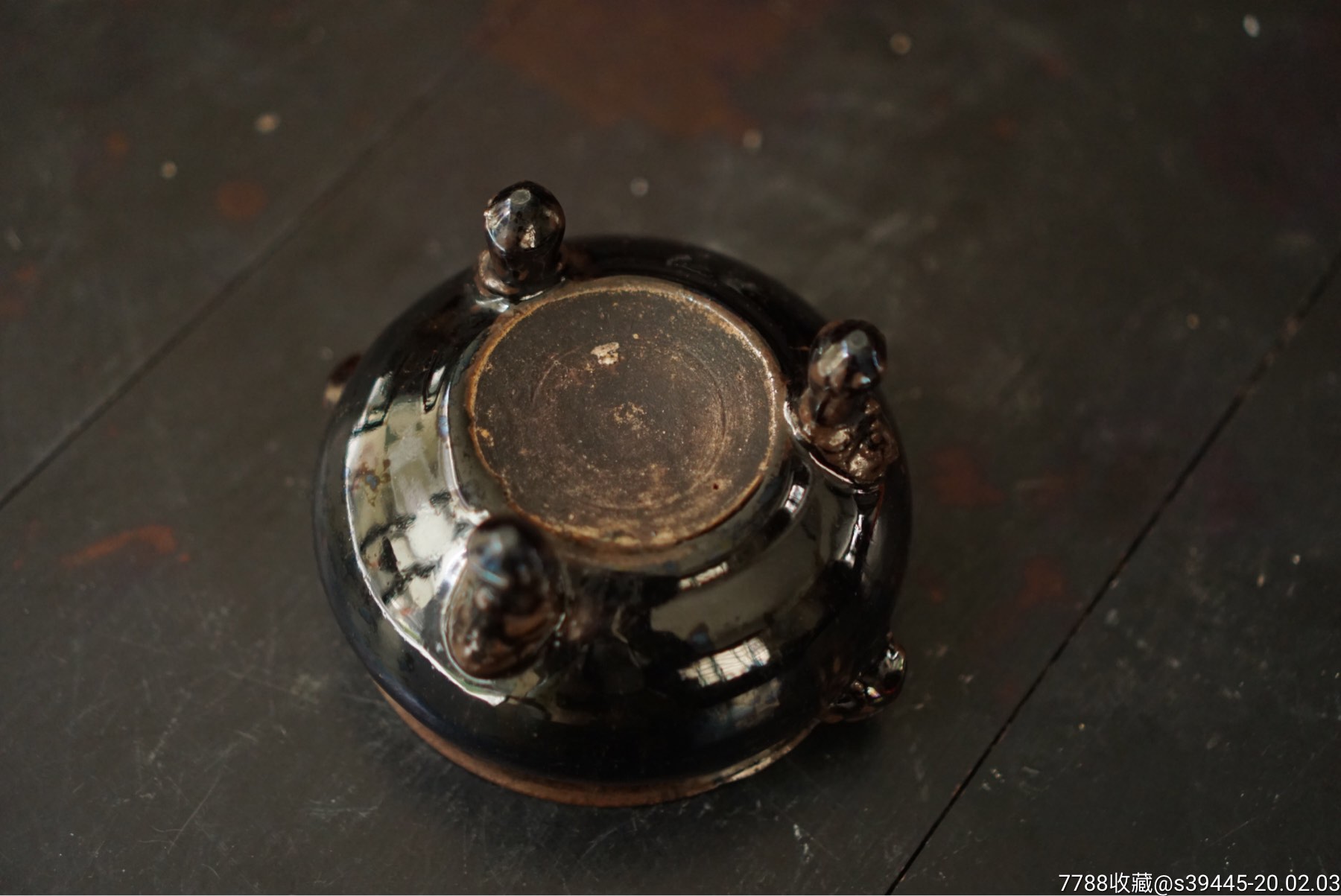 清中期乌金釉香炉