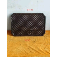 七十年代紫檀竹接式茶盘，品像一流，非常漂亮，全品正常使用(se70929489)_7788收藏__收藏热线