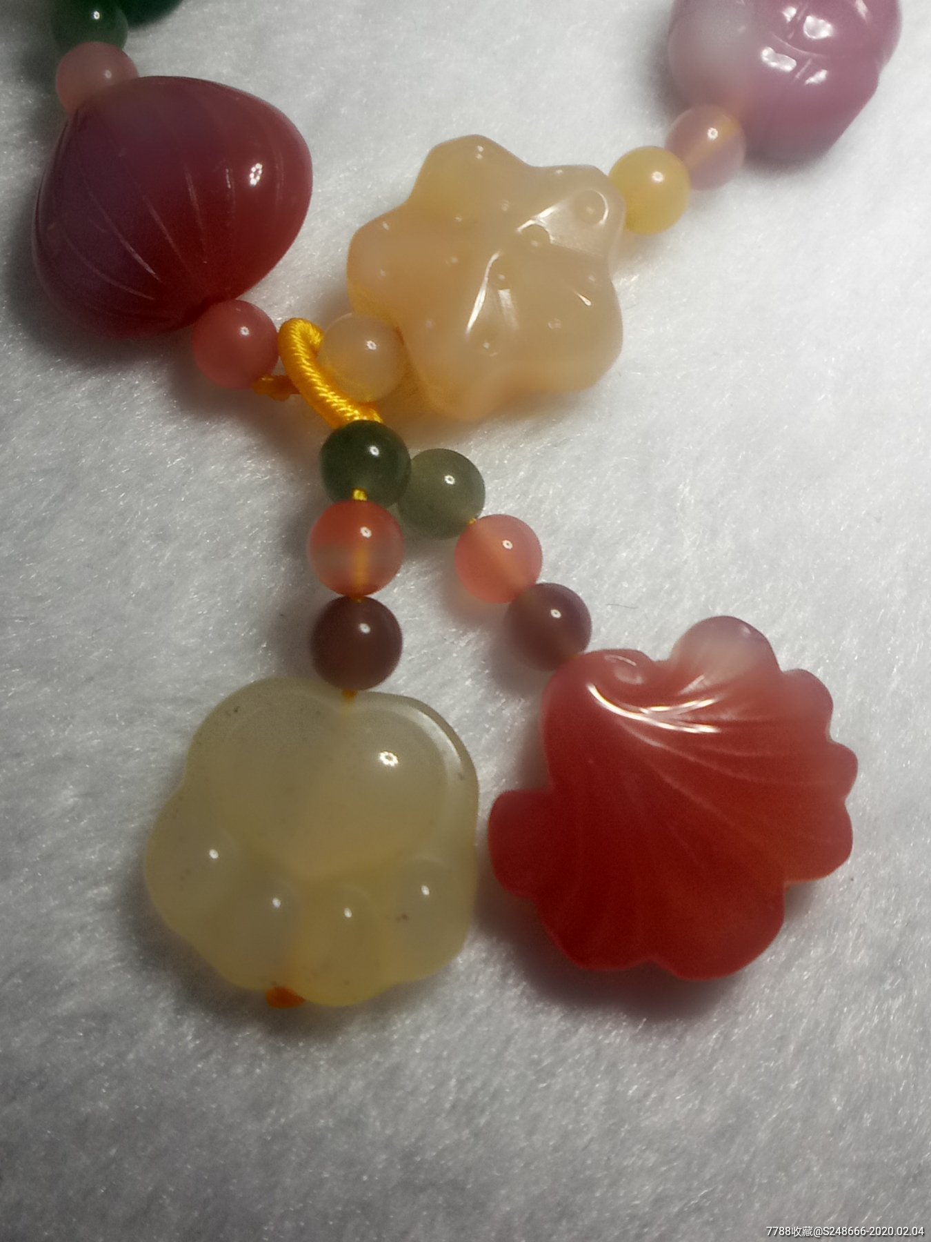 天然七彩盐源玛瑙海洋世界手串