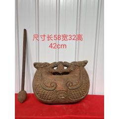 清代楠木木鱼一套，包浆浓厚，自然风化，品相完好尺寸如图(se70938755)_7788收藏__收藏热线