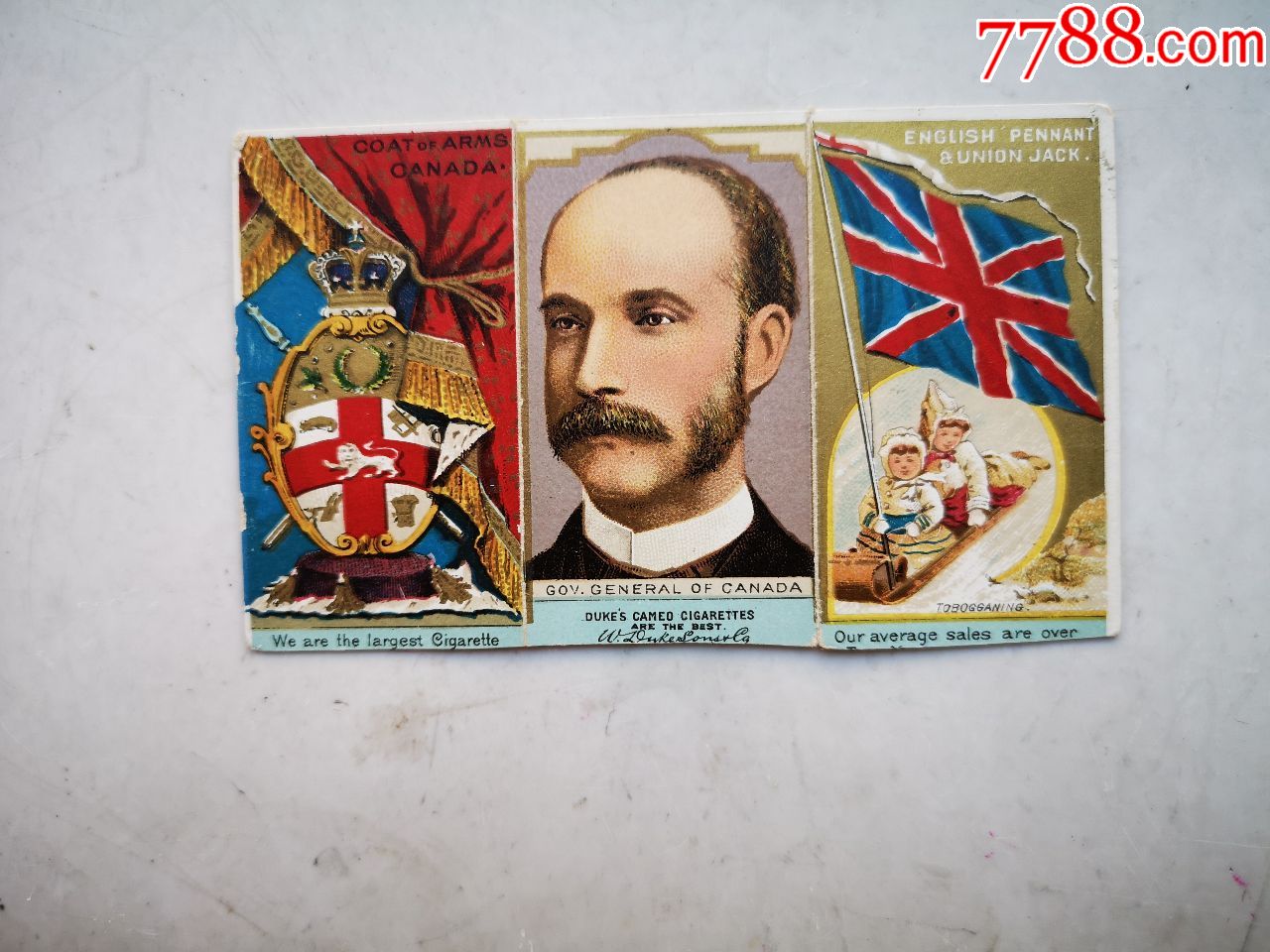 加拿大国旗国徽总督三折式烟卡-烟标/烟盒-7788商城__七七八八商品交