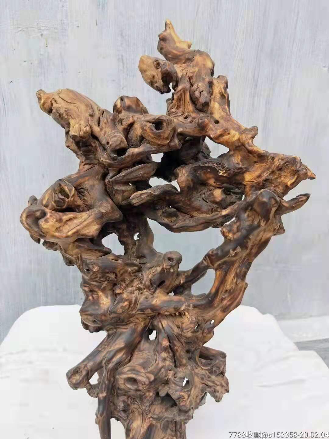 核桃木根艺摆件