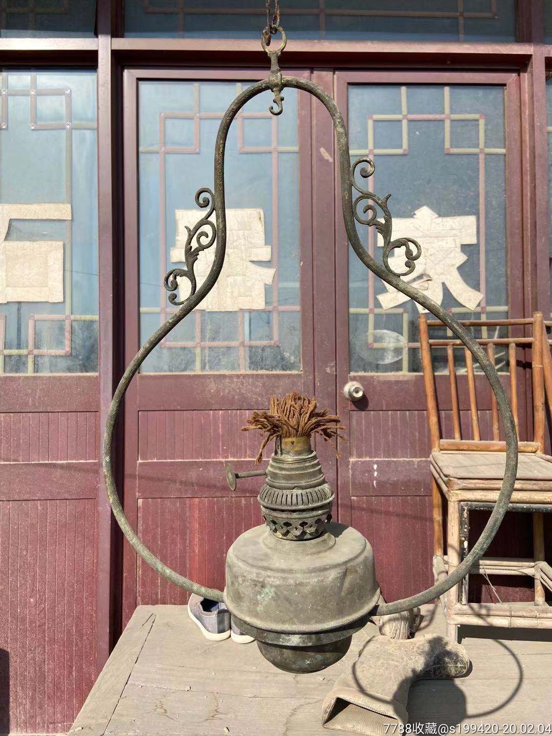 民国铜吊灯,完整,尺寸55/39cm.