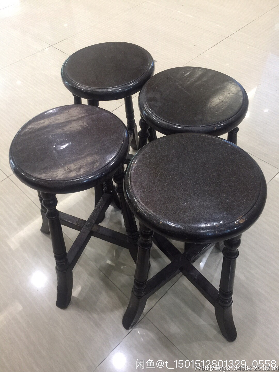 民国时期圆凳,4张一起卖,最好本地来买