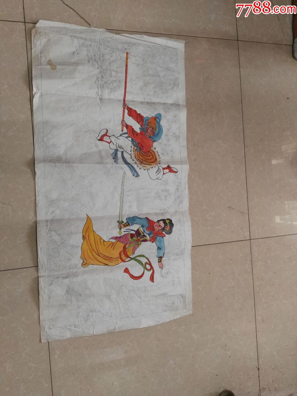 手绘原稿三打白骨精