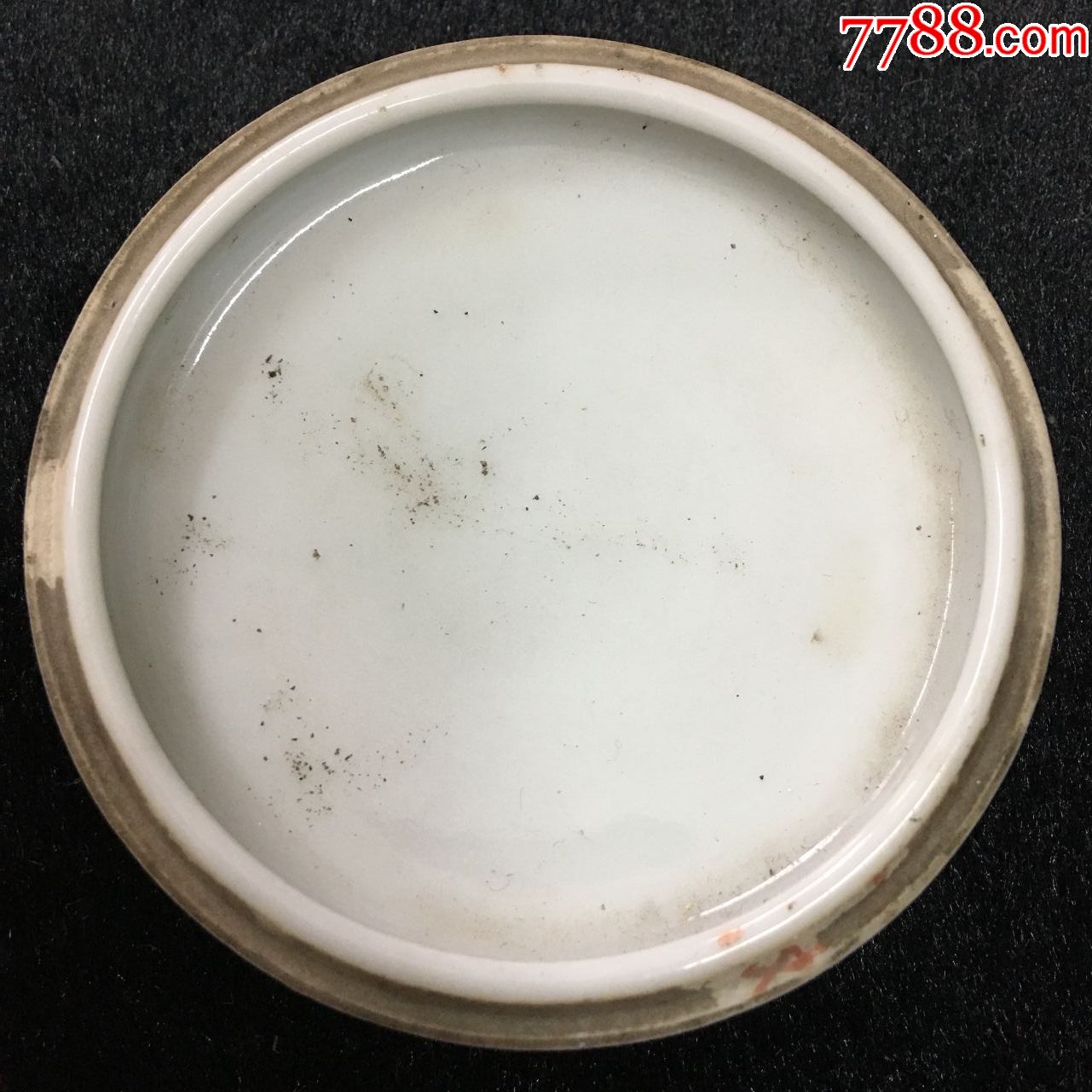 清朝瓷粉盒胭脂盒瓷盘无盖