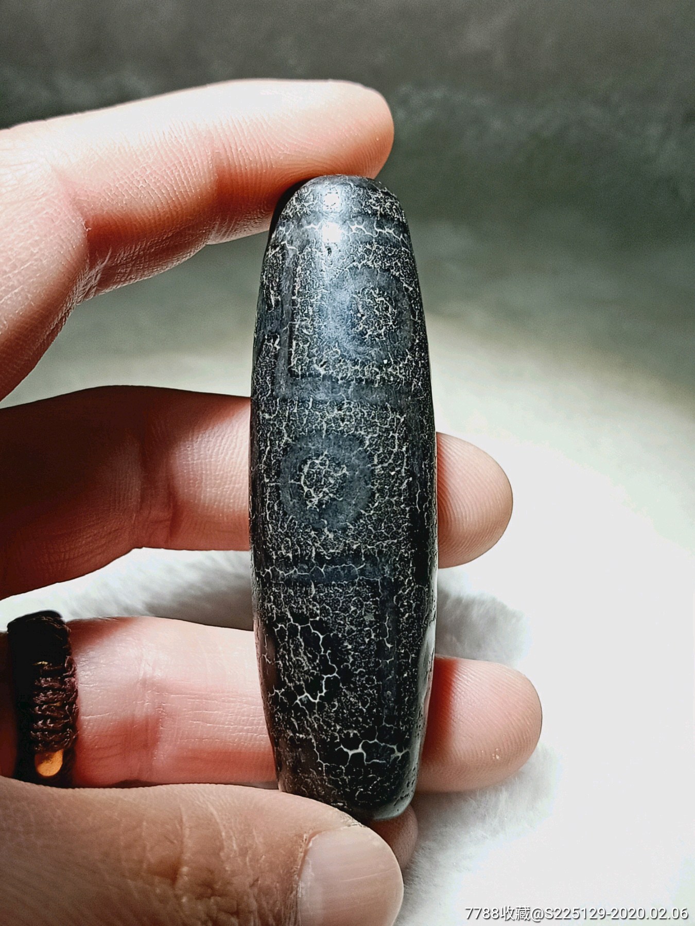 黑漆古九眼天珠,天珠_第1张_7788天珠