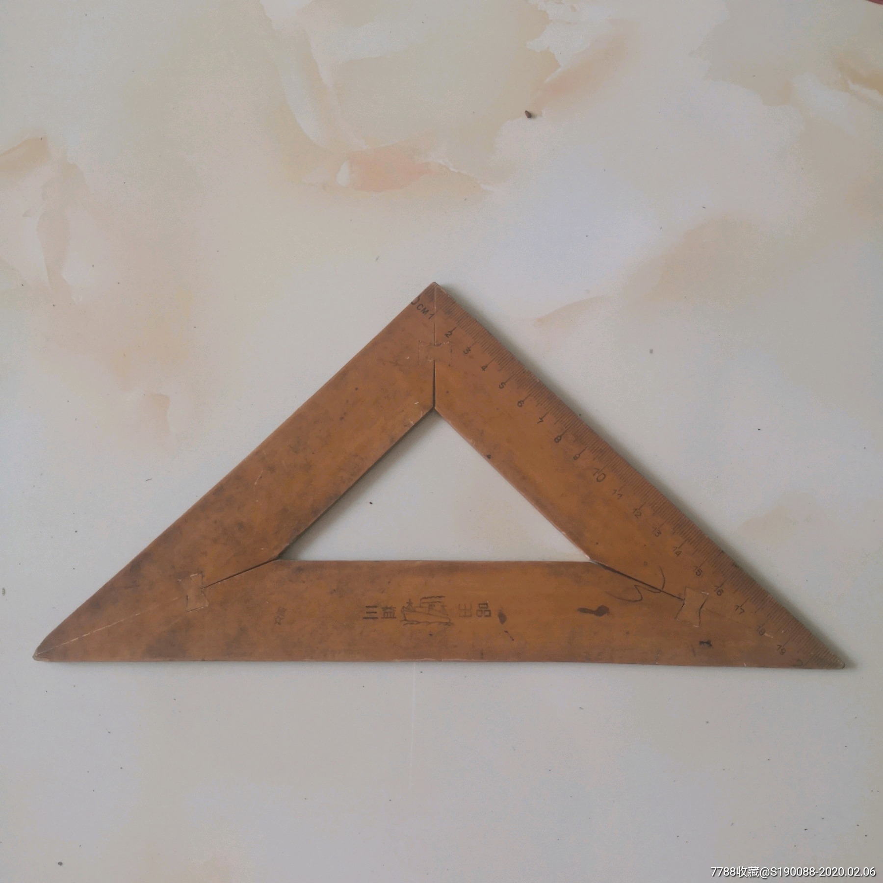 三角尺,木质,直角边20