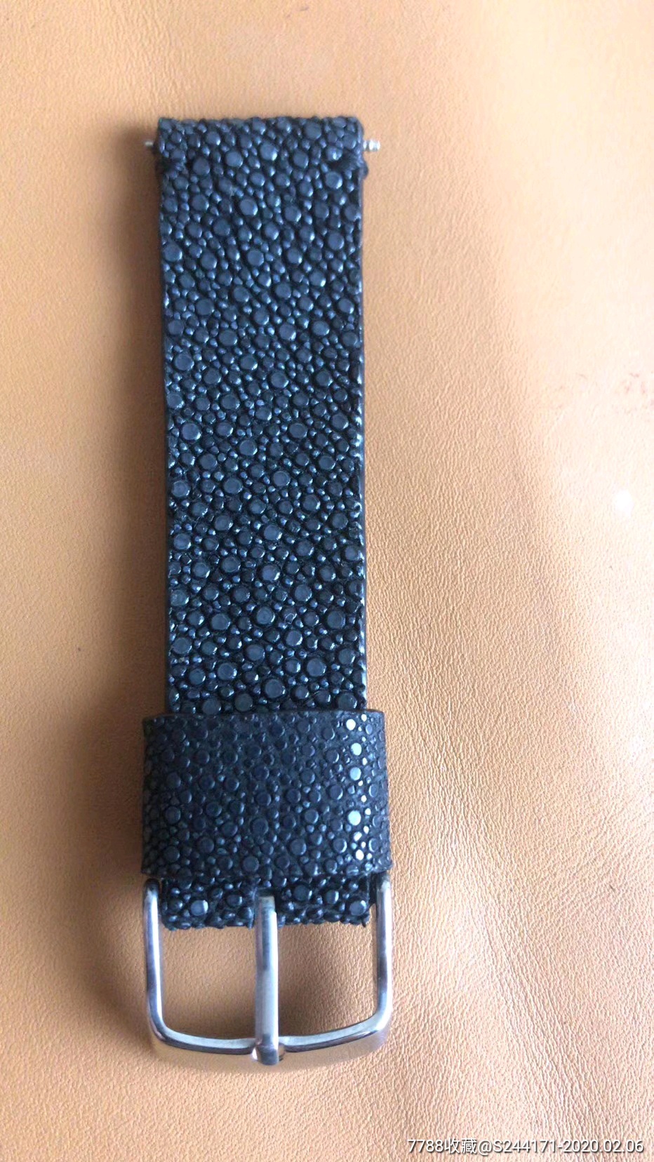 珍珠鱼皮表带皮带,真皮手表带,尺寸可订制