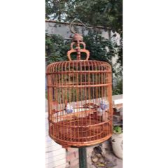 高档鸟笼。海南黄花梨（降香黄檀）。直径40.总高度70。保真海南黄花梨。(se70973938)_7788收藏__收藏热线
