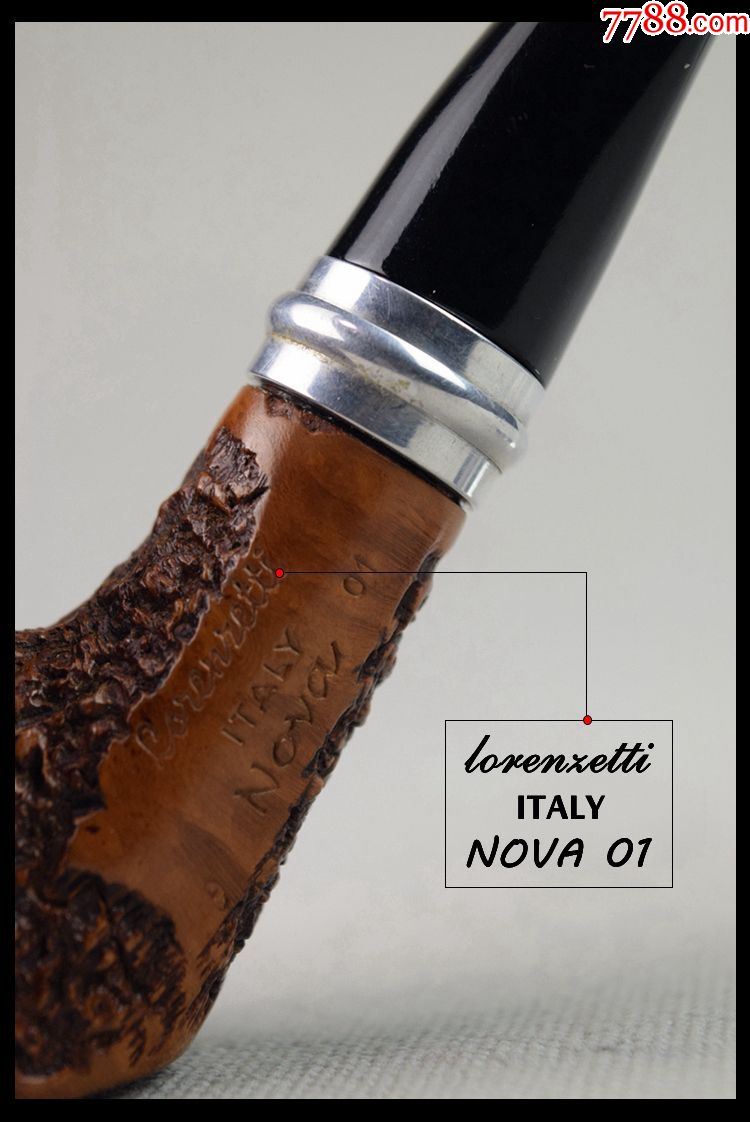 意大利lorenzetti洛伦泽蒂石楠根老烟斗另赠美国大容量铁皮烟丝盒