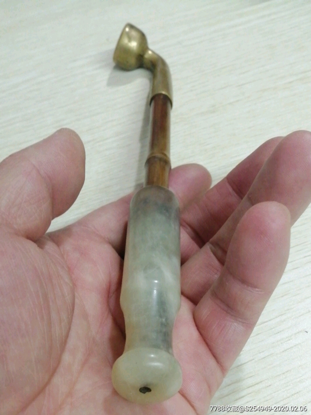 和田玉烟嘴旱烟袋