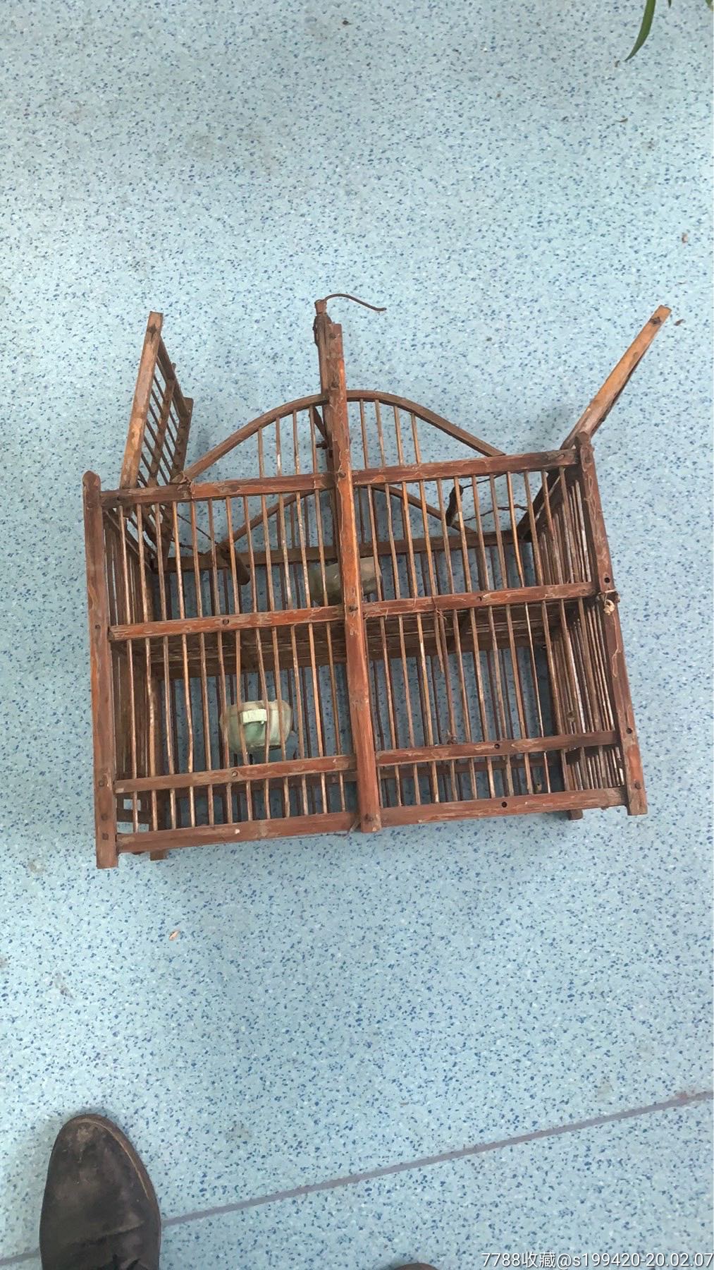 老竹制捉鸟工具.全品无损,正常使用.
