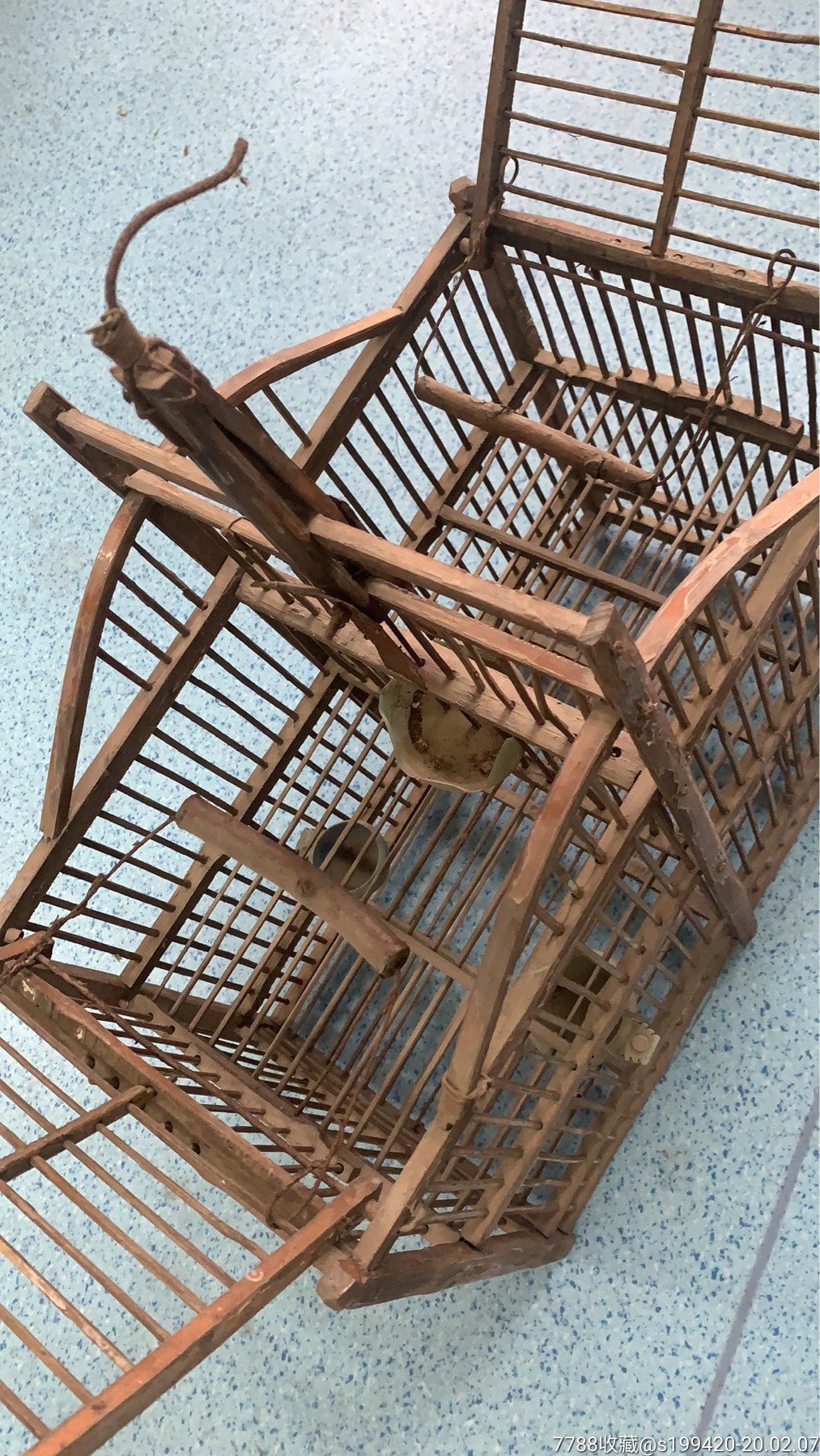 老竹制捉鸟工具.全品无损,正常使用.