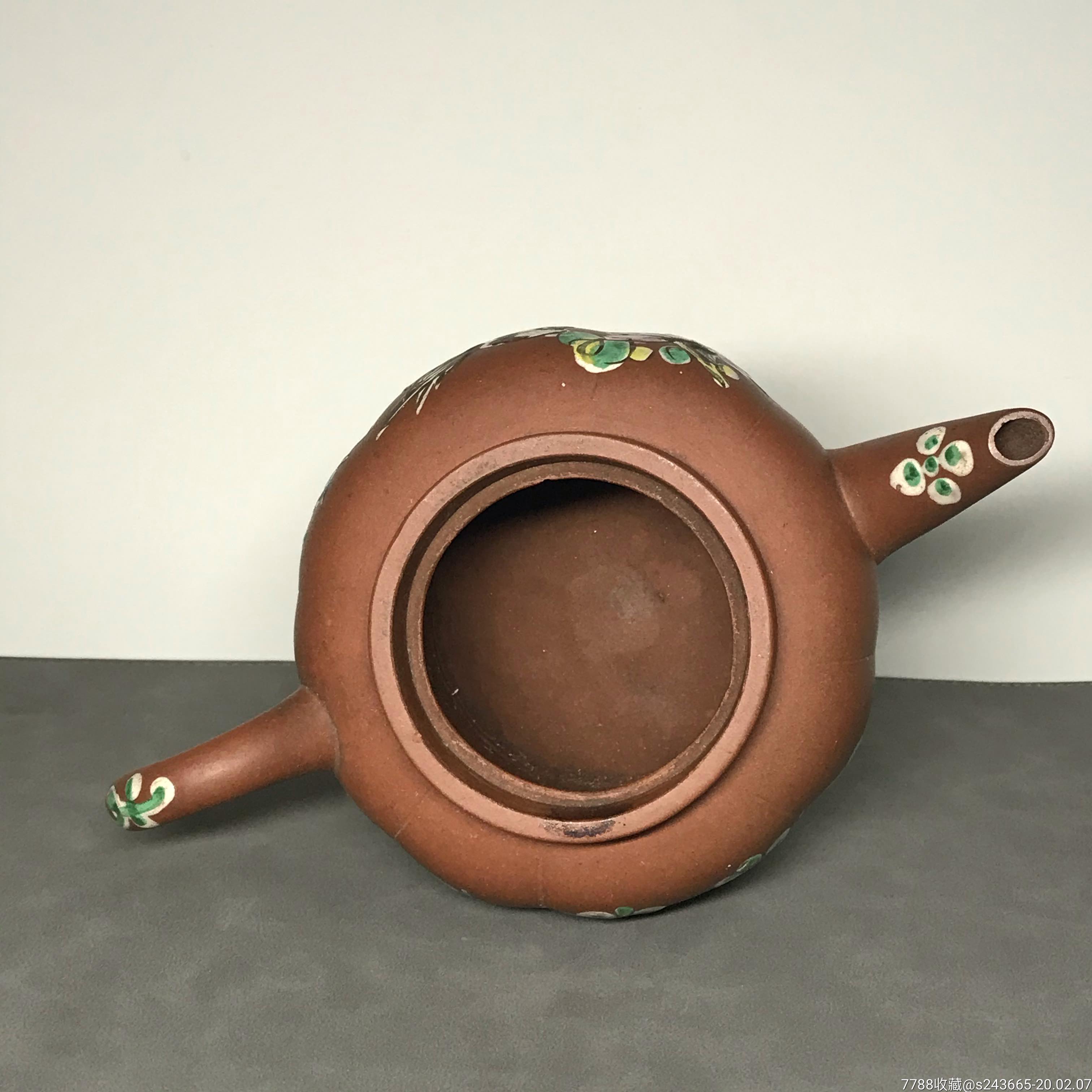 葛明祥制加彩紫砂