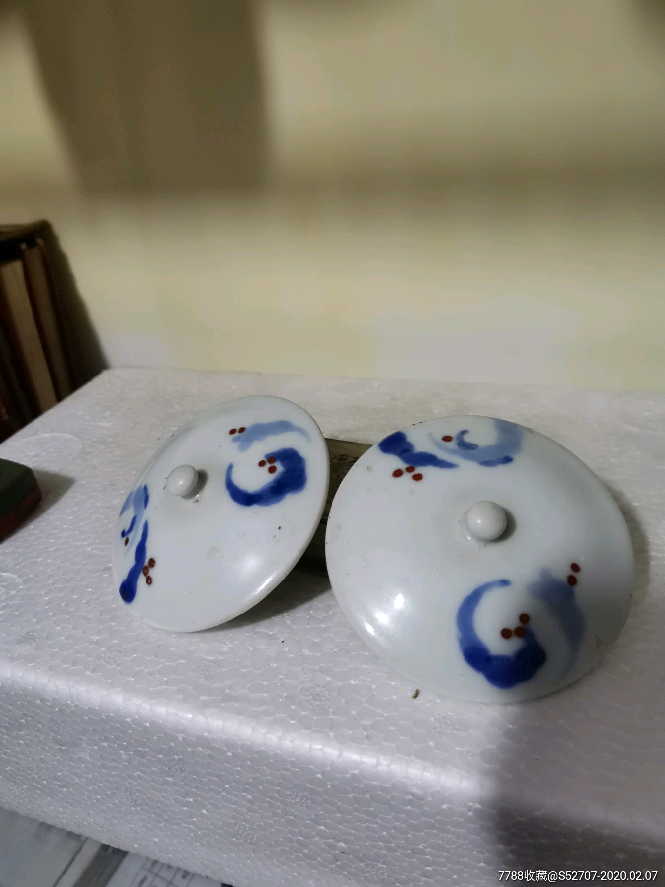 两个茶杯盖-价格:50元-se70986628-彩绘瓷/彩瓷-零售-7788画册网