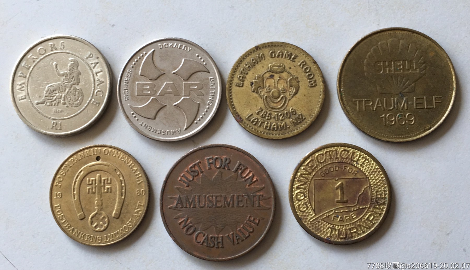 美国南非德国等八9十年代代币铜镍黄铜红铜都有一起走包邮感兴趣的话