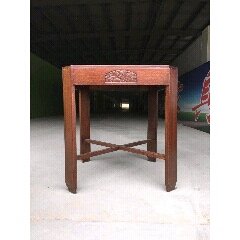 民国时期老上海风格柚木老方桌，包浆浓厚，取材厚实，全老柚木，纹路清晰，高密度。制(se70999927)_7788收藏__收藏热线