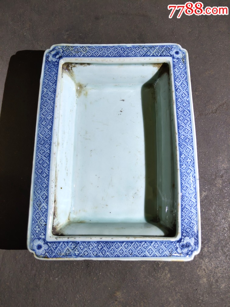 清代青花水仙盆