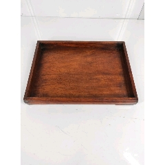 花梨木果盘托盘一对木纹漂亮做工精致包浆自然保存完好(se71013581)_7788收藏__收藏热线