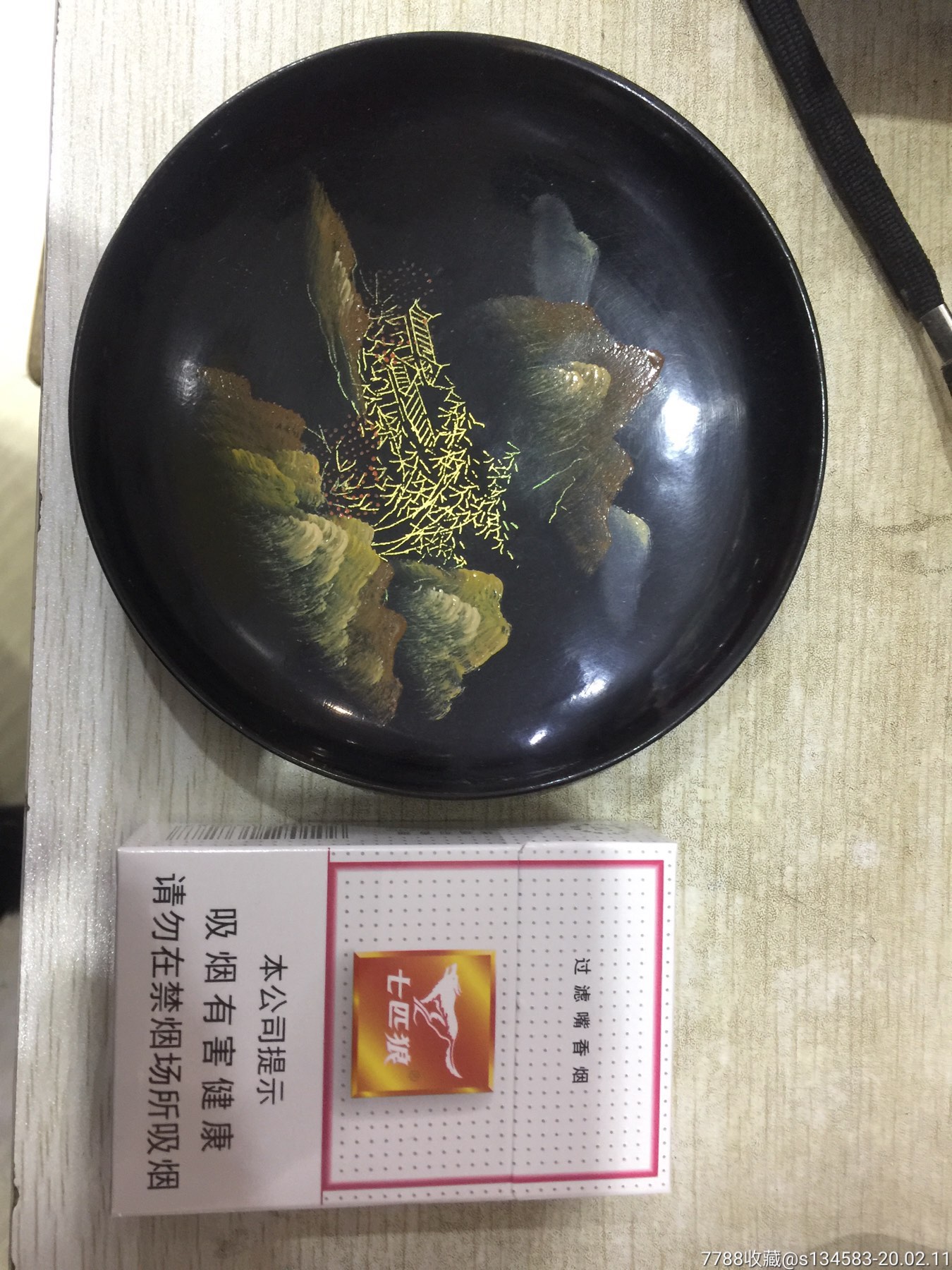 福州三寶之一脫胎漆器果盤一個,純手工製作,圖案漂亮