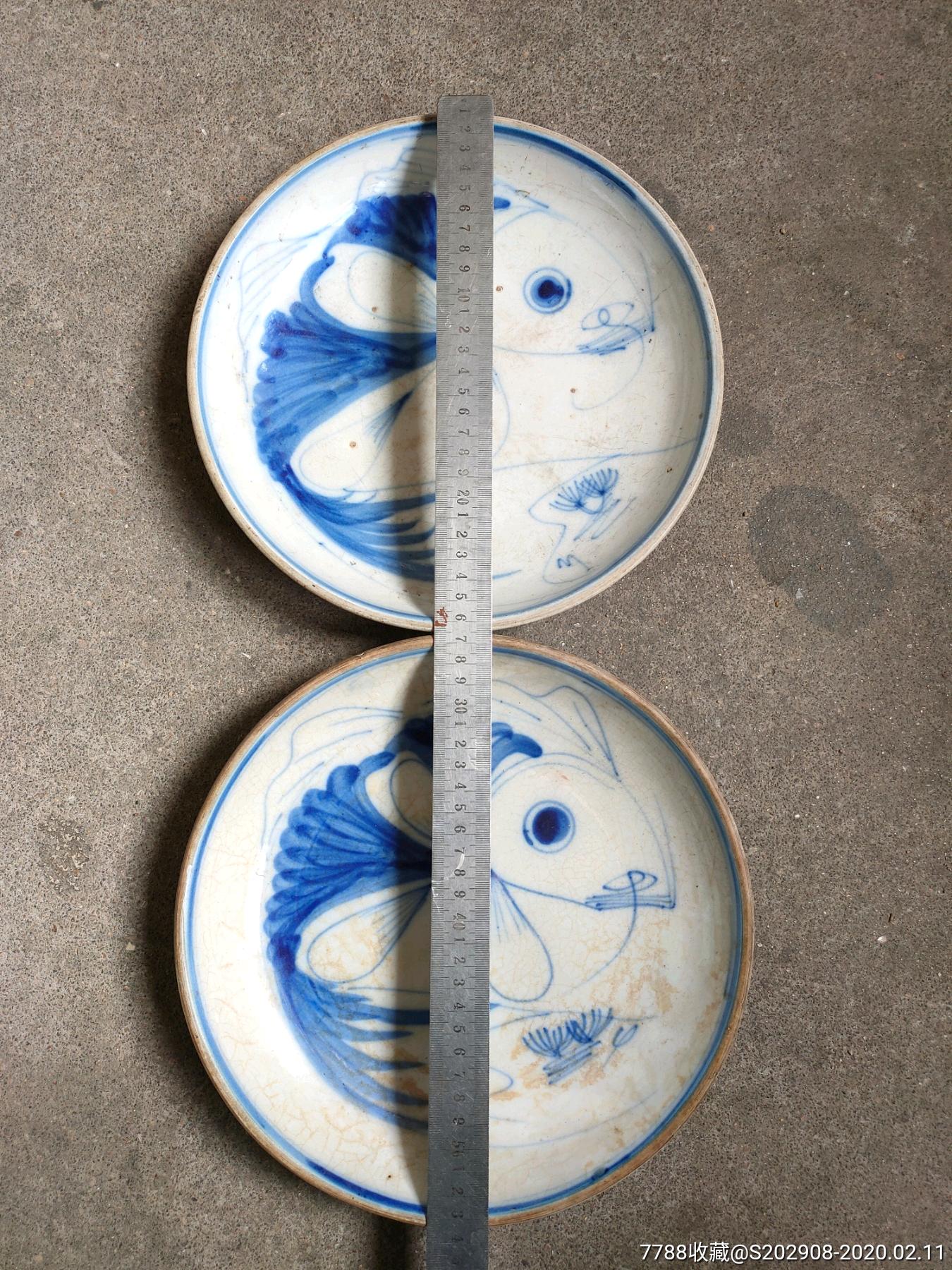 淄博窑大鱼盘2个