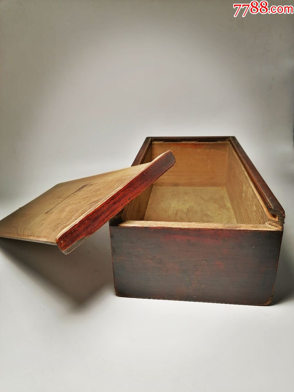 清代木匣楸木制漆壳完整榫卯做