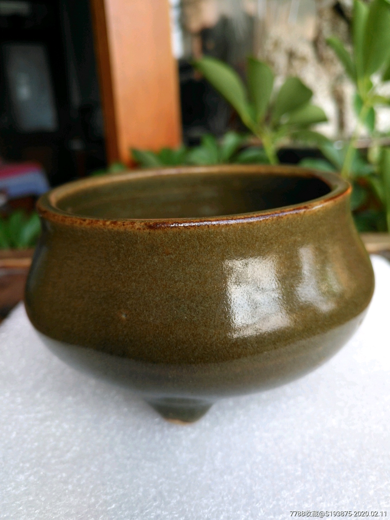 清茶叶末釉香炉