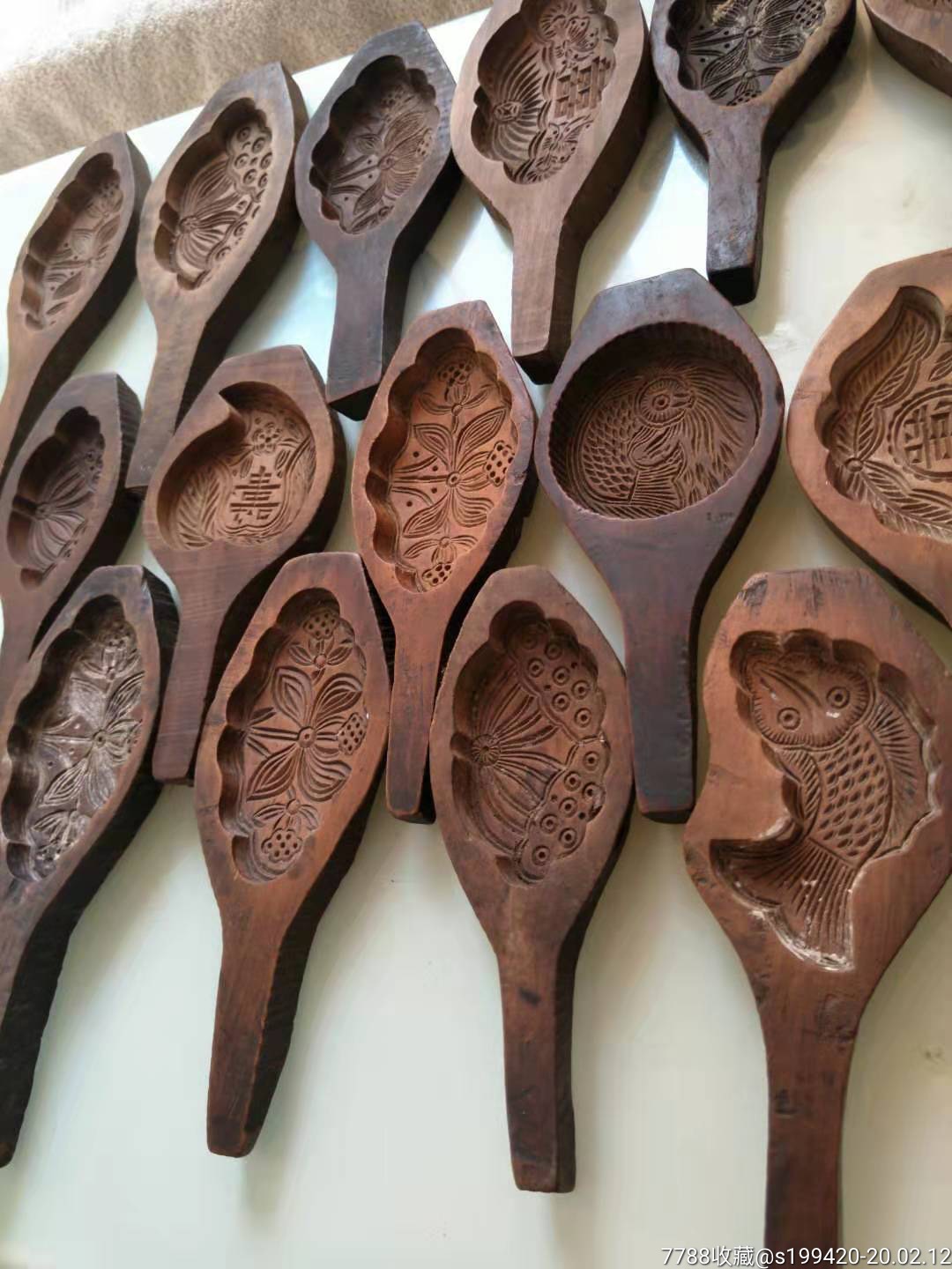 老的火烧模具15个喜模大号精中选精可做茶托果盘素雅简洁