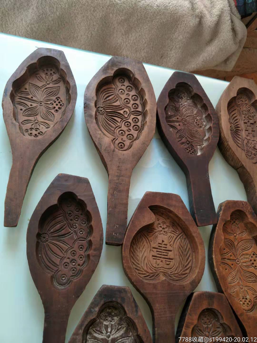 老的火烧模具15个喜模大号精中选精可做茶托果盘素雅简洁