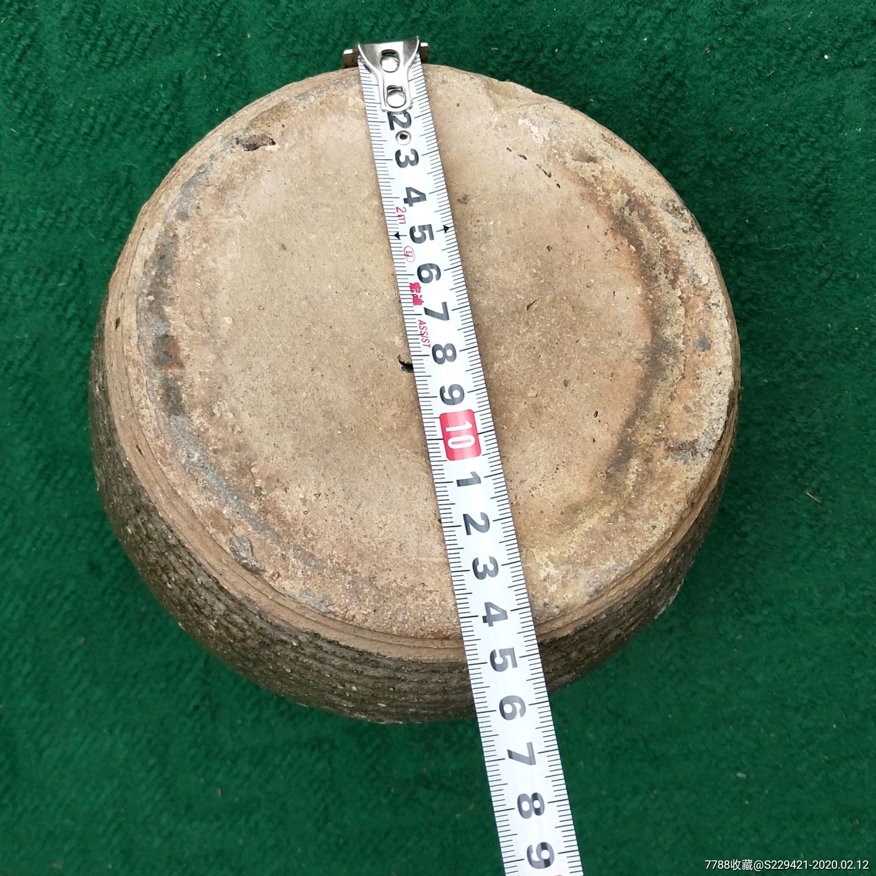 清代茄釉陶夜壶男用便器尿罐_白陶_图片收藏_回收价格_7788老酒收藏