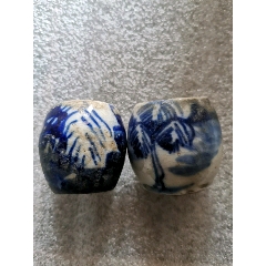 民国青花鸟食罐二个(se71063963)_7788收藏__收藏热线