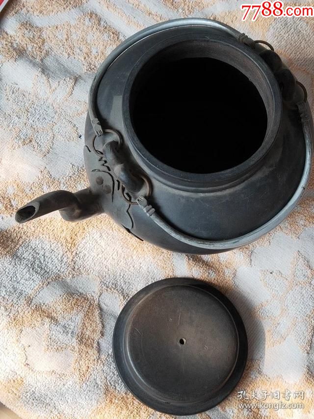 12号,清代制壶大师【朱金林】黑泥紫砂壶,尺寸23x15cm-紫砂壶-7788