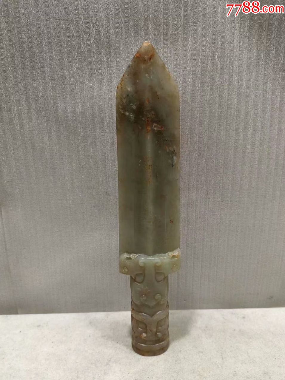 战汉一把和田老玉器礼器玉戈