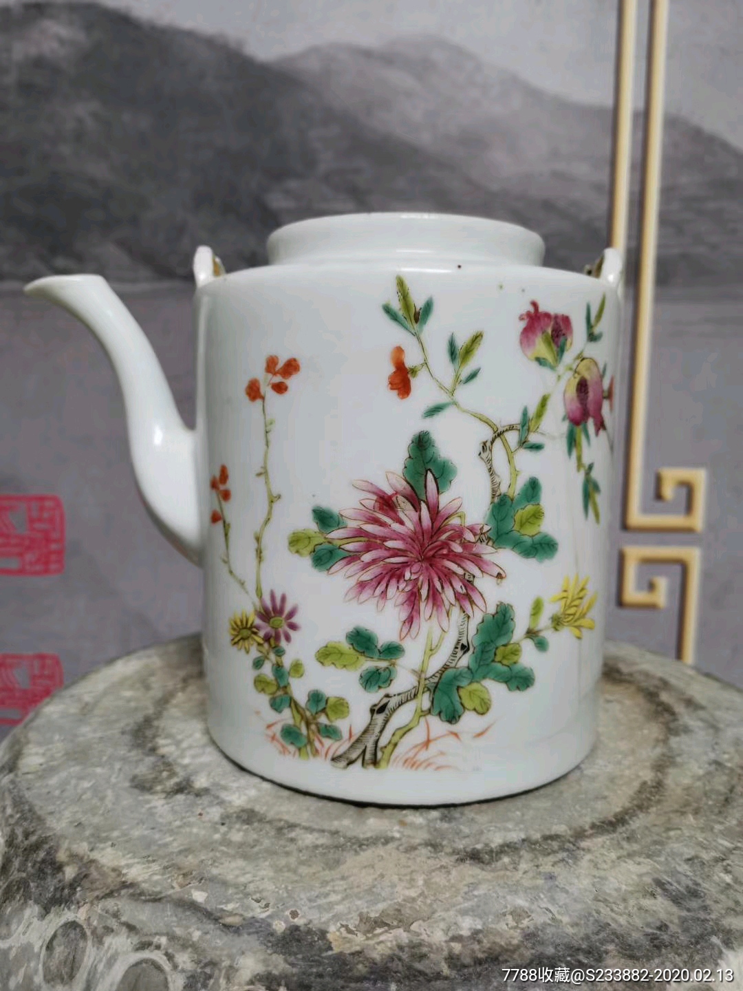 民国洪宪彩花卉茶壶_价格240元【滨州书生】_第1张_7788收藏__收藏
