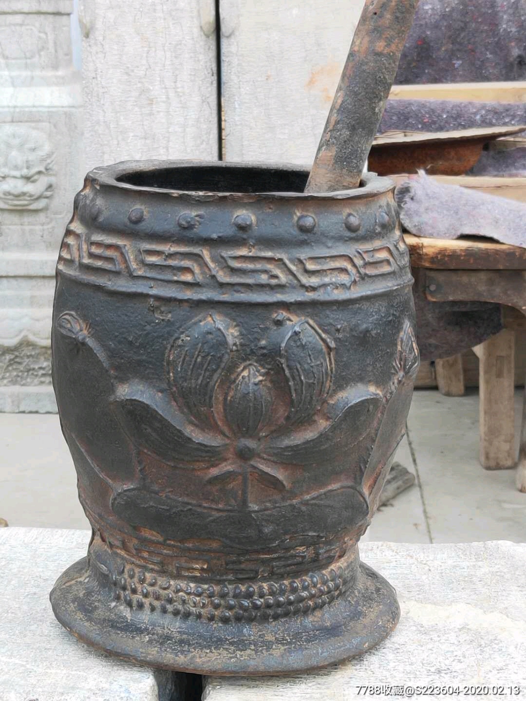 清代精品生铁铸造大药房专用的特大号加重加大老药缸全品满工包老无
