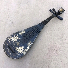 民国时期楠木黑大漆描金琵琶保存完好正常使用(se71075665)_7788收藏__收藏热线