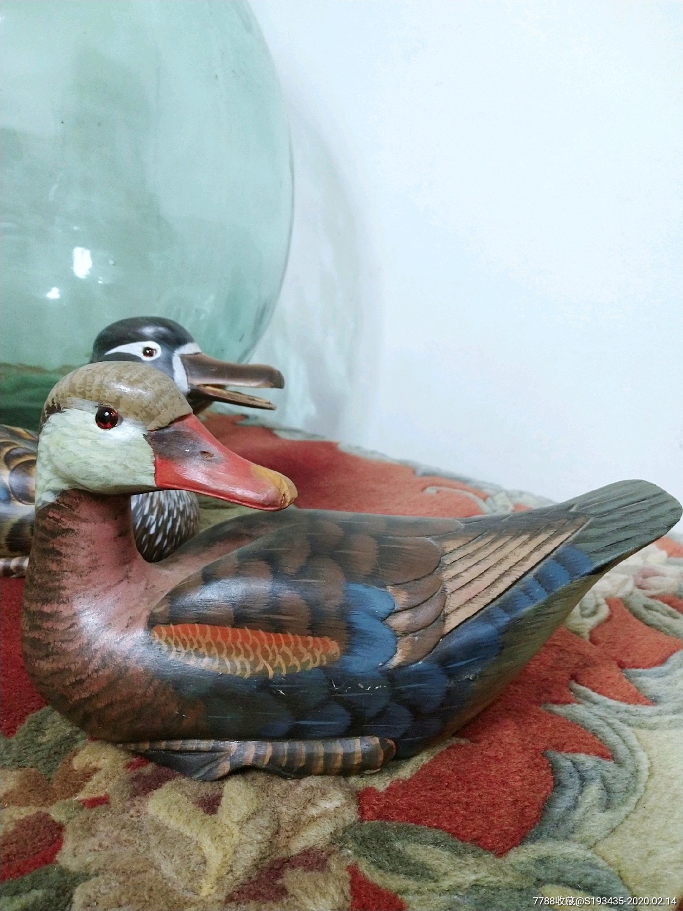 老木鸭子,雕工精细,画工精美