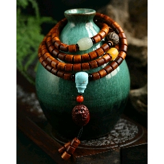 【海黄佛家七宝】天然海南黄花梨8*8mm108颗桶珠佛珠手串(se71089102)_7788收藏__收藏热线