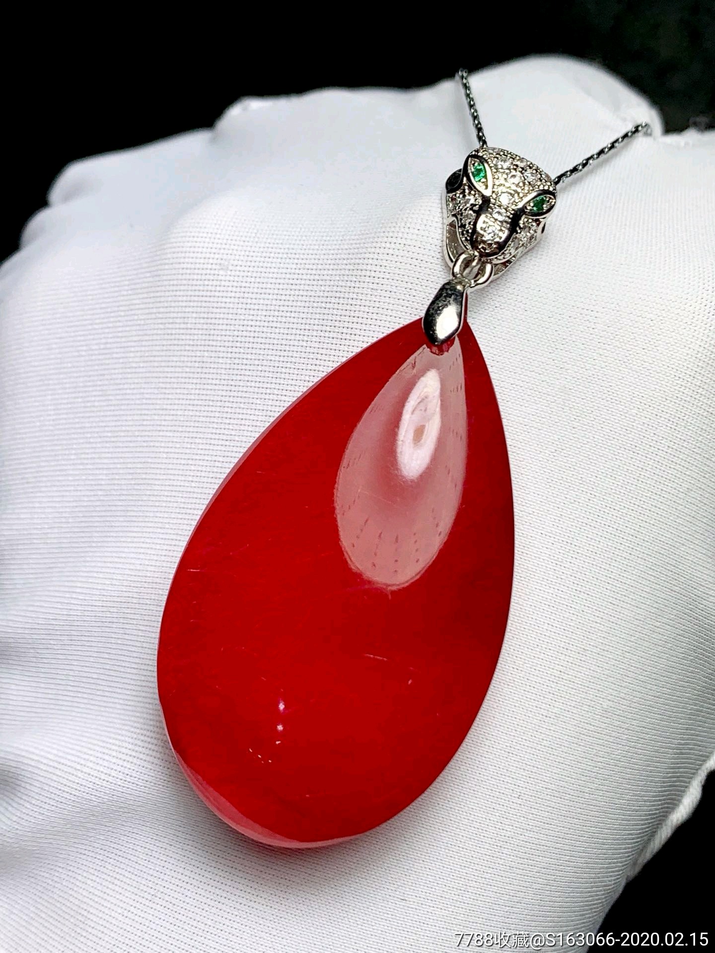 天然红发吊坠,火热的恋情极品纯天然红发晶顺发晶水滴吊