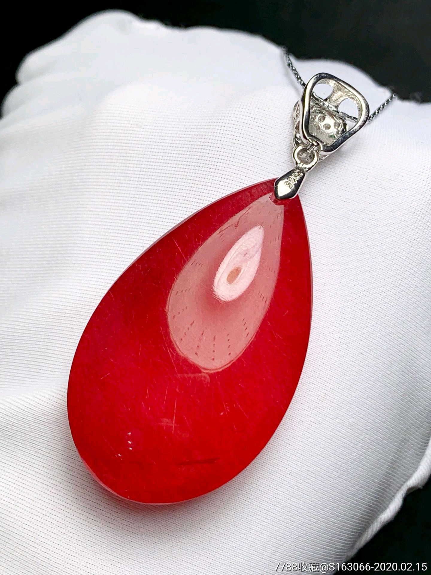 天然红发吊坠,火热的恋情极品纯天然红发晶顺发晶水滴吊