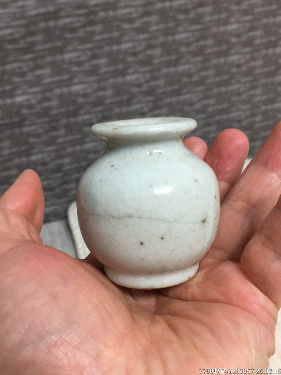 清末白釉小水盂