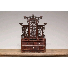 清代，榆木小佛龛。(se71112033)_7788收藏__收藏热线